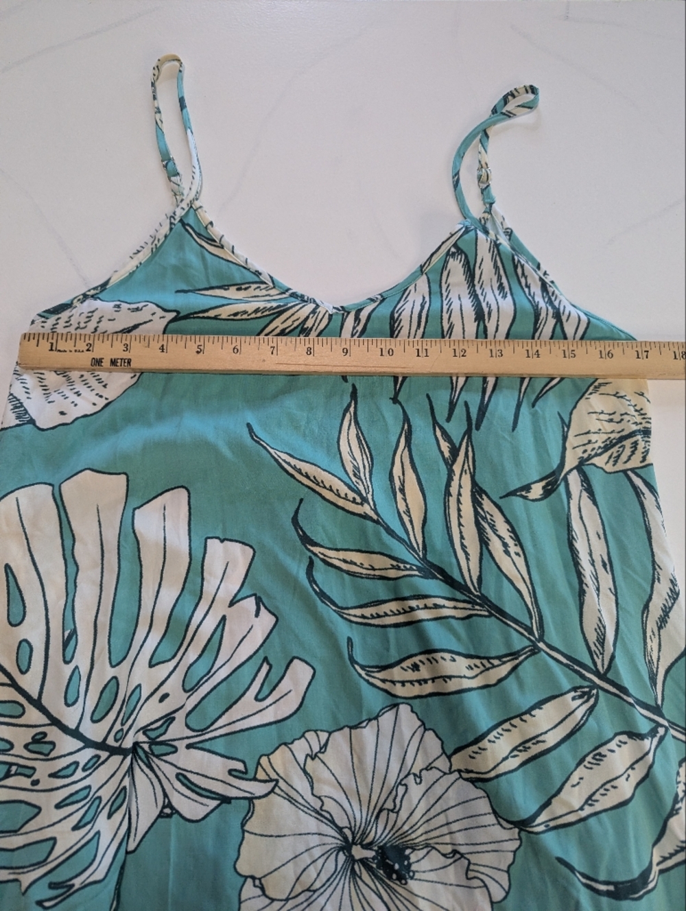 CUPSHE Green Tropical Floral Plunging Maxi Dress Boho Beach Summer Size Small - Picture 8 of 9